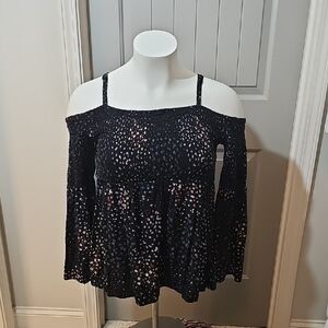 Women's Off-Shoulder Black Top
